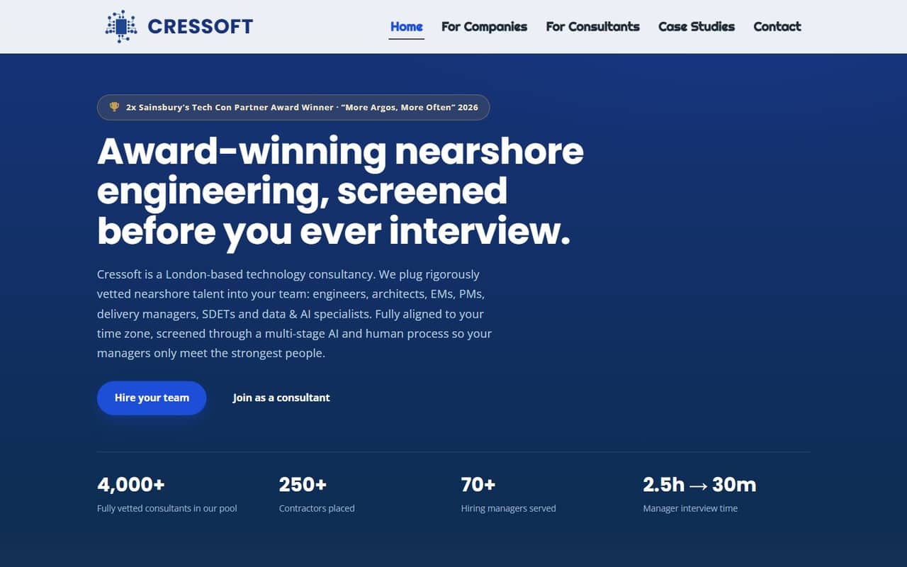 Cressoft website