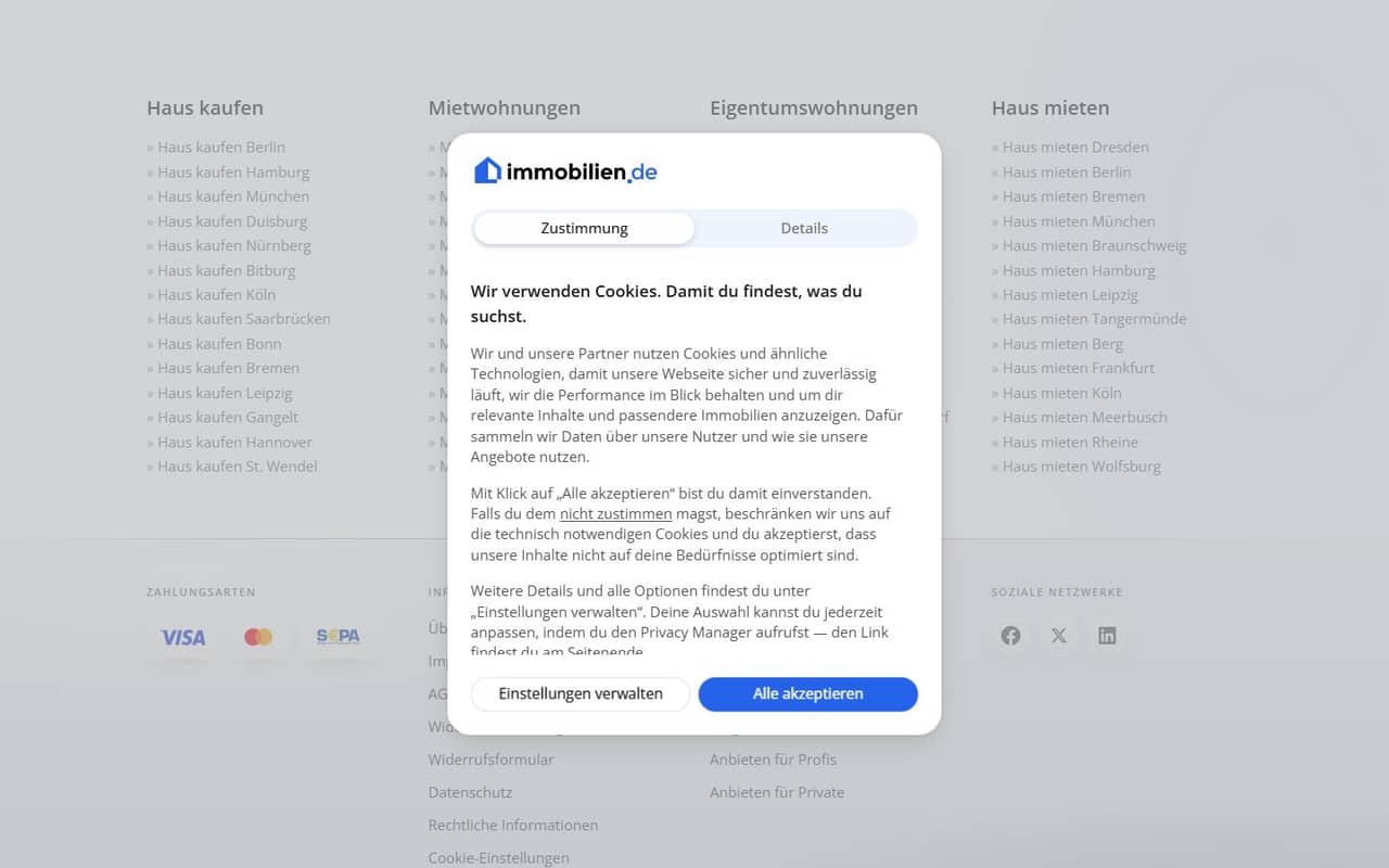 immobilien.de website