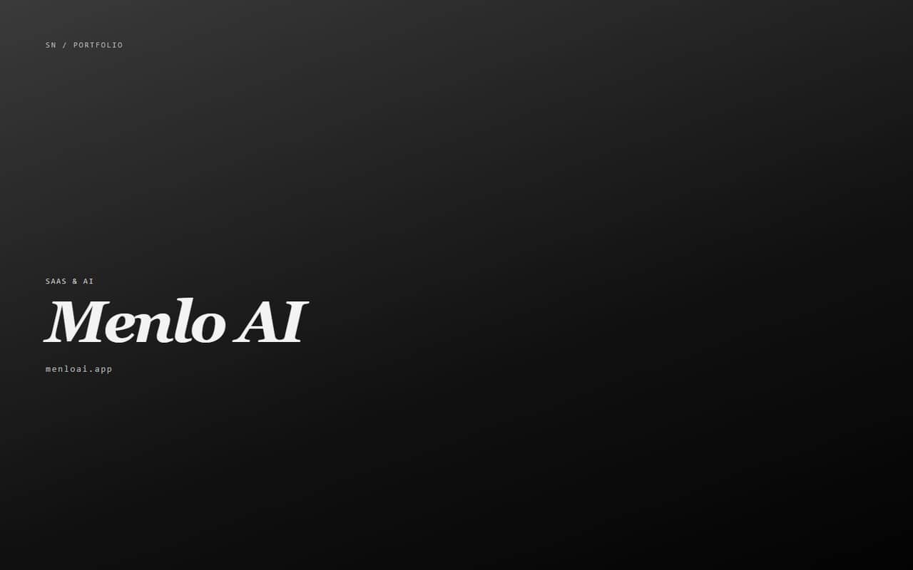 Menlo AI website