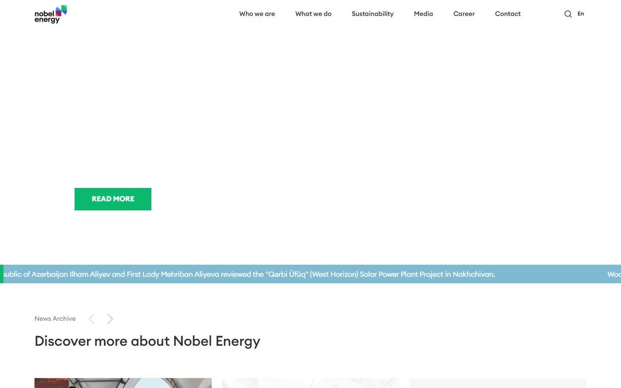 Nobel Energy website