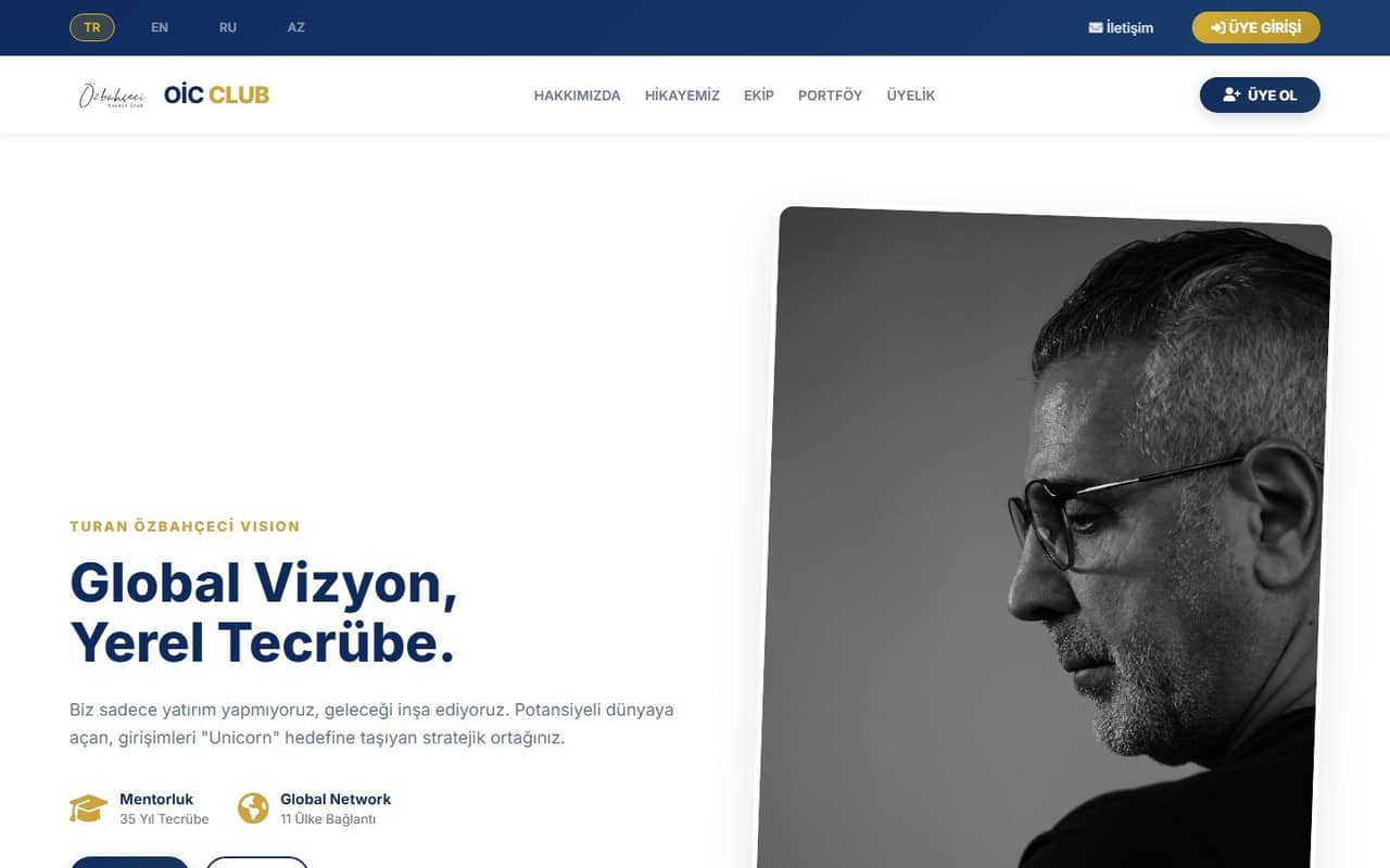 Özbahçeci Invest Club website