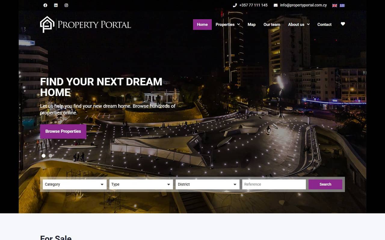 Property Portal website
