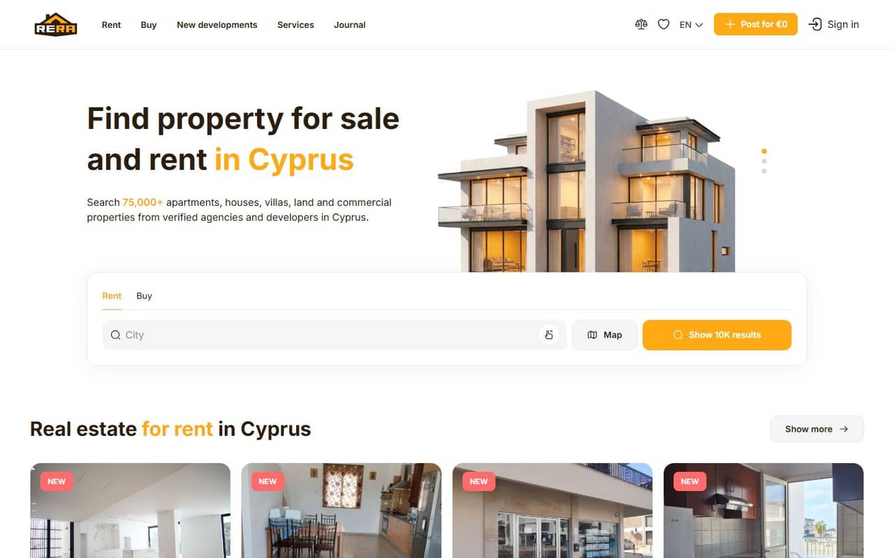 RERA Cyprus website