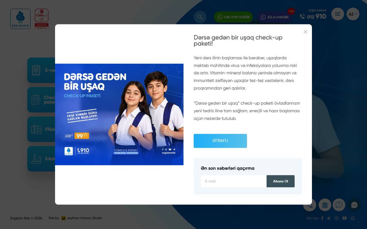 Sağlam Ailə website