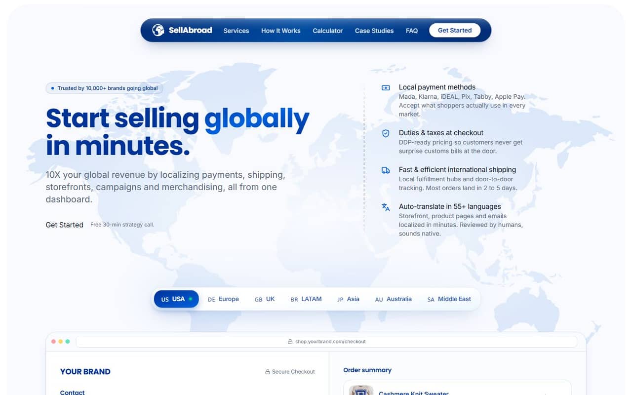 SellAbroad website